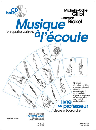 Musique a l'écoute, degré préparatoire, livre du professeur