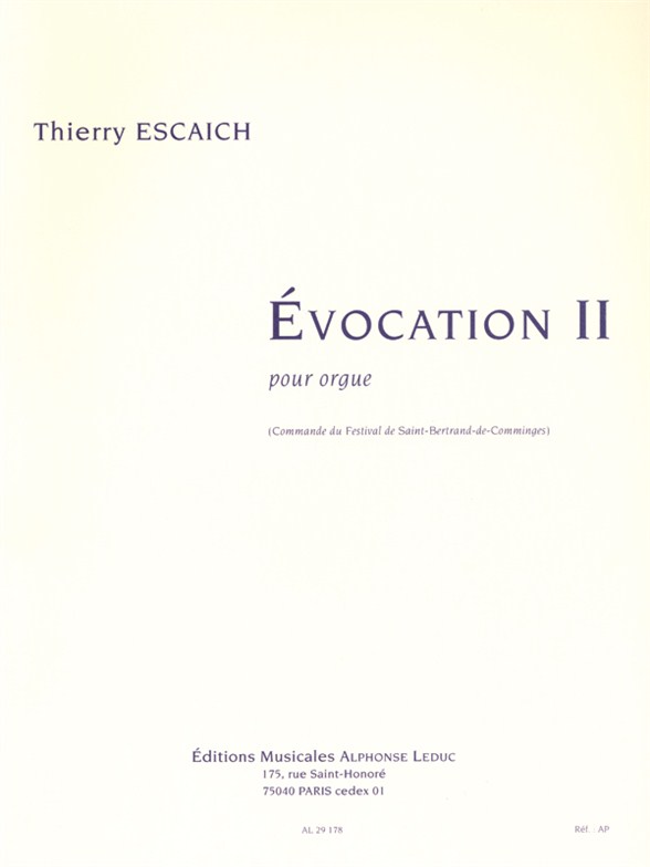 Evocation II, pour orgue