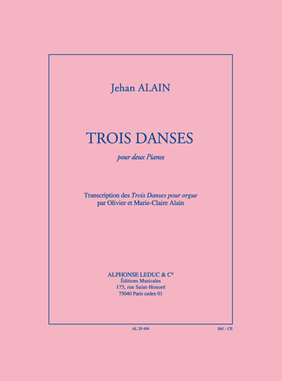 Trois danses, pour deux pianos