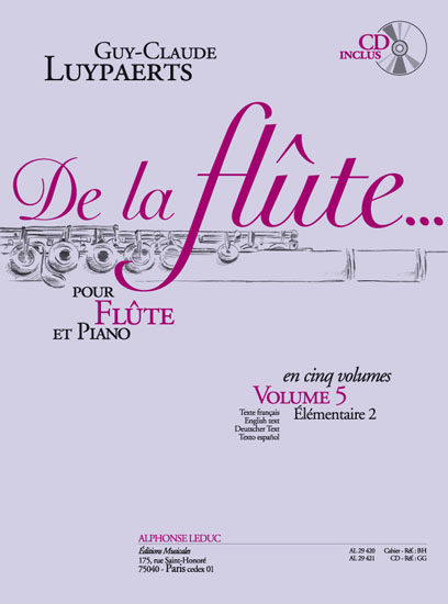 De la flûte, vol. 5, pour flûte et piano