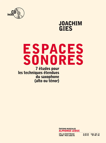 Espaces sonores: 7 études pour les techniques étendues du saxophone