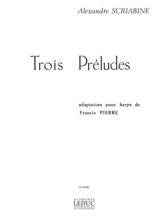 3 Préludes, pour harpe