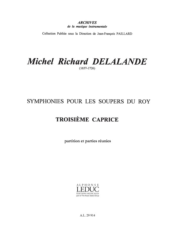 Symphonies pour les soupeurs du roy: Caprice nº 3, Score. 9790230834322