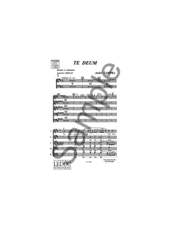 Te Deum, soli et choeur SATBB