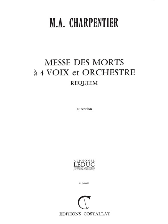 Messe des morts en Ré mineur, soli, choeur et orchestre, Score. 9790230836104