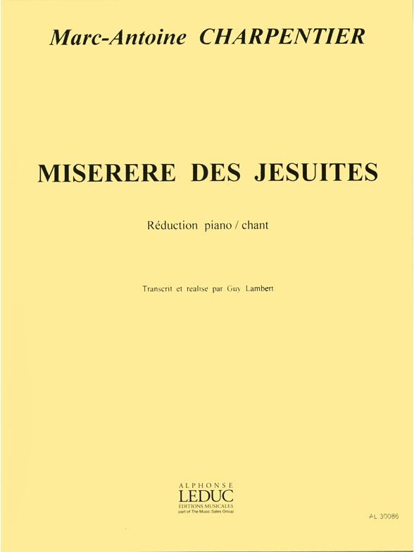 Miserere des jesuites, réduction piano / chant