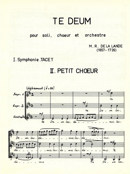 Te Deum, pour soli et choeur SATBB