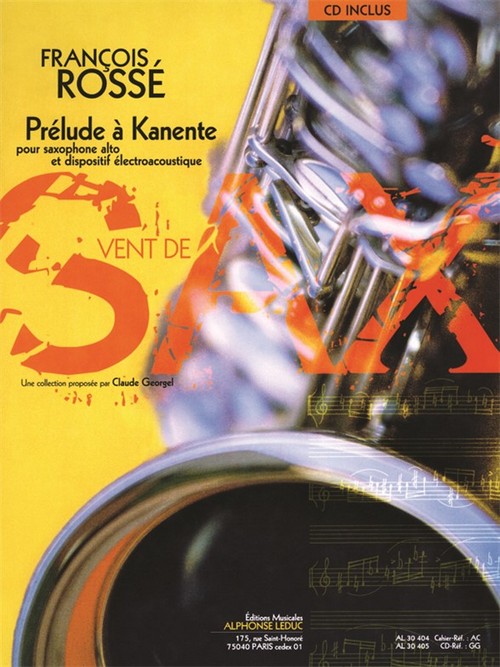 Prélude à Kanente, pour saxophone Mi b