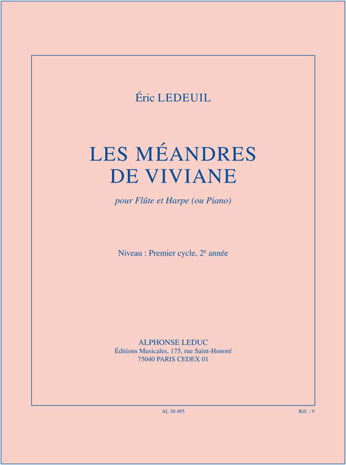 Les méandres de Viviane, pour flûte et harpe (ou piano). 9790046304958