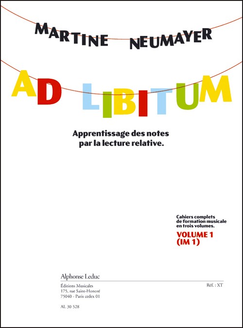 Ad Libitum, apprentissage des notes par la lecture relative, vol. 1. 9790046305283