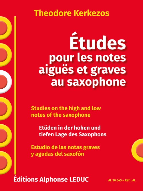 Estudio de las notas graves y agudas en el saxofón = Études pour les notes aiguës et graves au saxophone