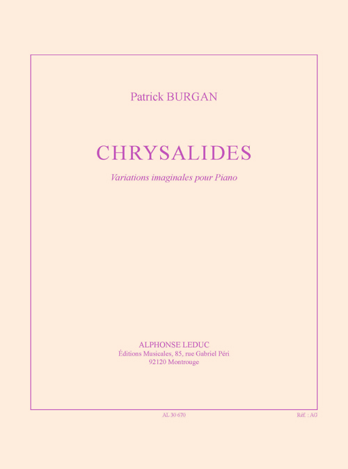 Chrysalides, variations imaginales pour piano