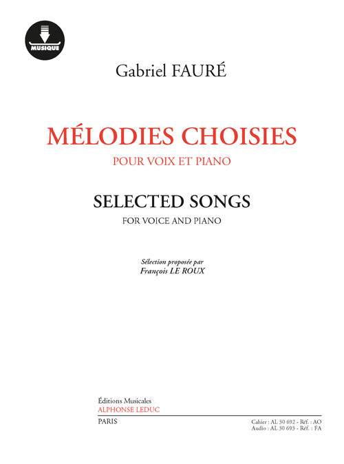 Mélodies Choisies, pour voix et piano