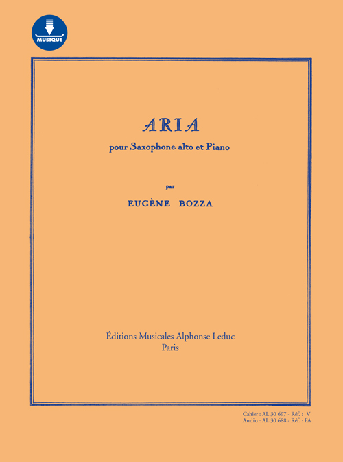 Aria, pour saxophone alto et piano. 9790046306976