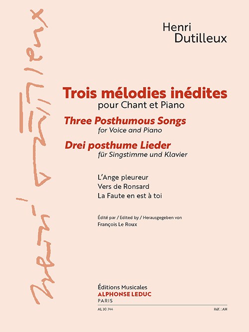 Three Posthumous Songs, pour chant et piano