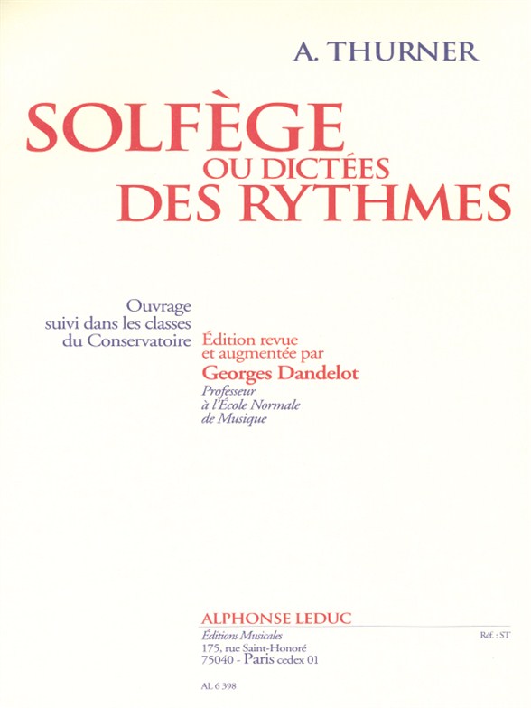 Solfège ou dictées des ryhtmes