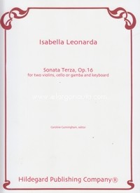 Sonata Terza, Op. 16, for two violins, cello or gamba and keyboard