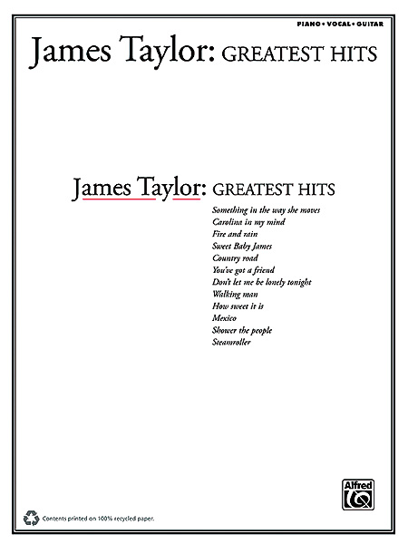Greatest Hits, Piano, Vocal and Guitar