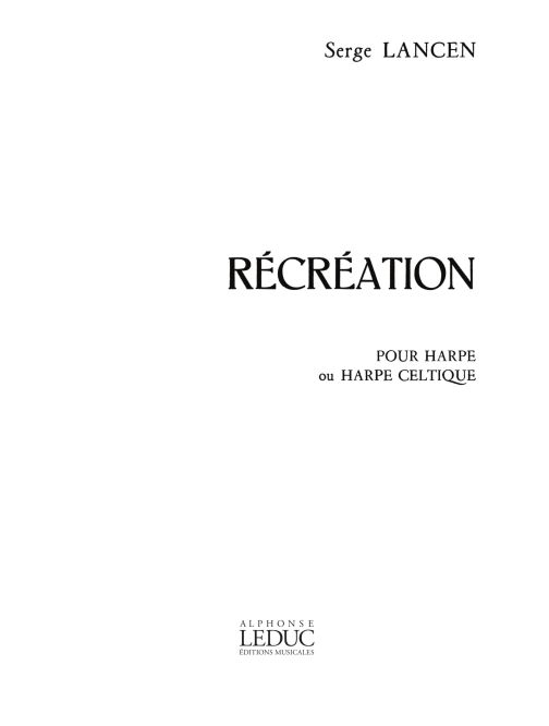 Recreation, harpe ou harpe celtique. 9790570693993