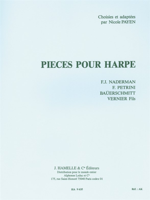 Pièces pour harpe: Nadermann, Petrini, Bauerschmitt, Vernier fils