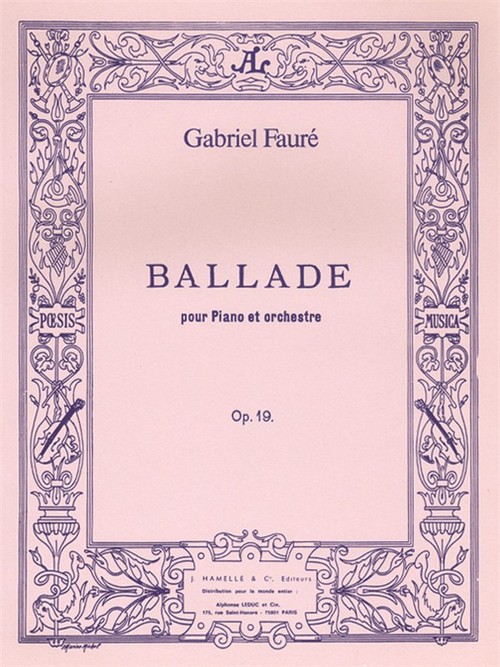 Ballade Op. 19, piano et orchestre, réduction pour deux pianos