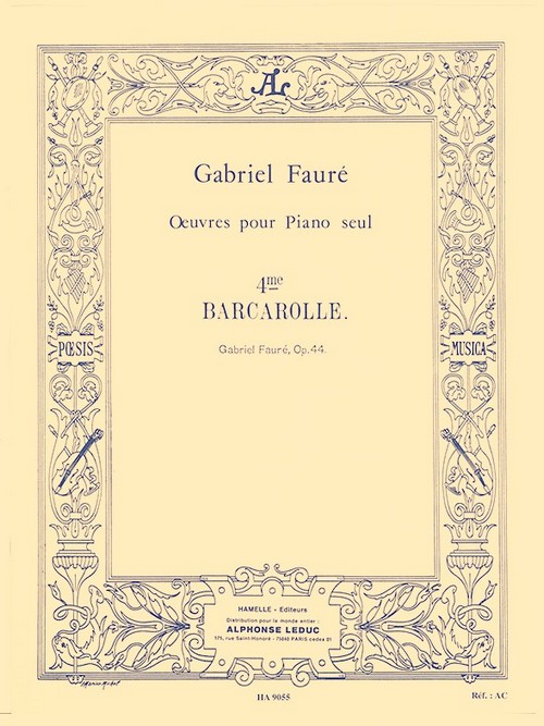 Barcarolle for piano nº 4 en La b, Op. 44. 9790230790550