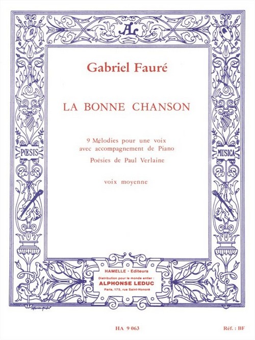 La bonne chanson op. 61, pour une voix avec accompagnement de piano (voix moyenne)