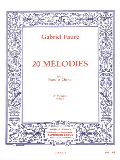 20 Mélodies Vol. 2, pour piano et chant (moyenne). 9790230791199 20 Mélodies Vol. 2, pour piano et chant (moyenne). 9790230791199