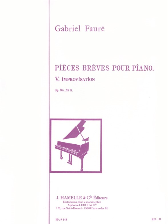 Improvisation Op. 84, nº 5, piano. 9790230791489