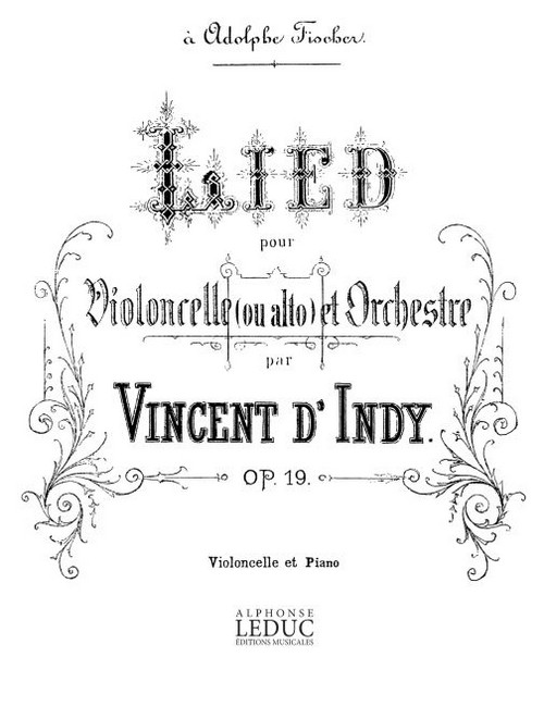 Lied Op. 19, pour violoncelle et orchestre, réduction pour violoncelle et piano