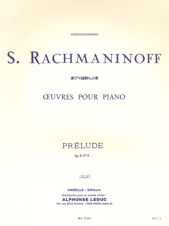 Prélude Op. 3 nº 2, piano