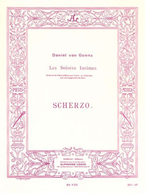 Scherzo Op. 12, violoncelle et piano