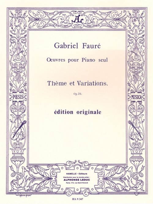 Thème et variations Op. 73, piano. 9790230793476