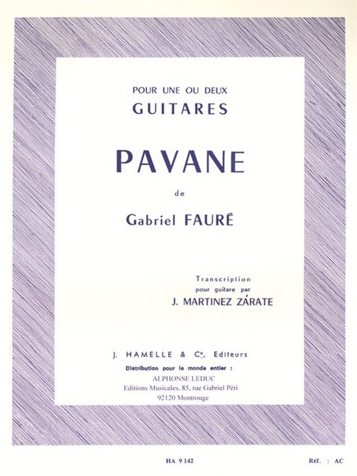 Pavane Op. 50, pour guitare. 9790230791427