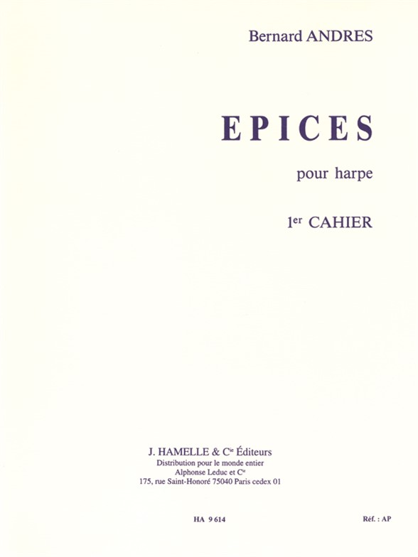 Épices, vol. 1, pour harpe