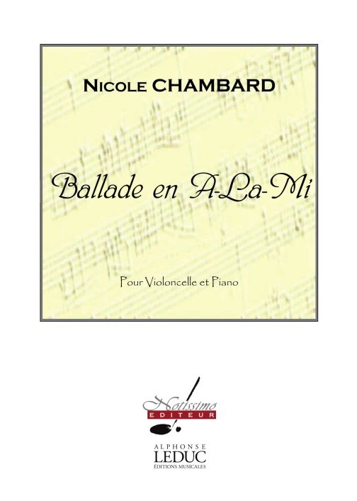 Ballade en A-La-Mi, violoncelle et piano