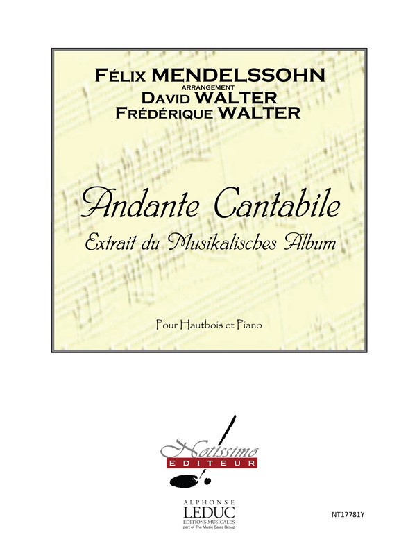 Andante Cantabile, pour hautbois et piano. 9790560385891