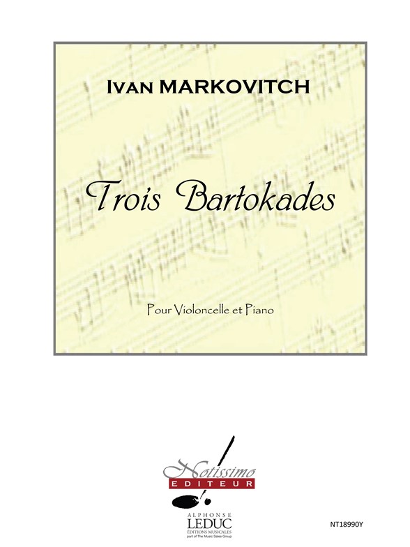 3 Bartokades, pour violoncelle et piano. 9790560386218