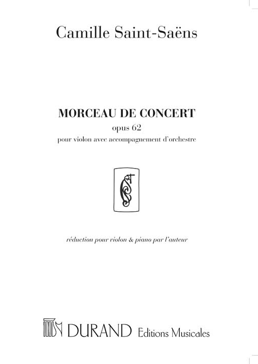 Morceau de concert opus 62: réduction par l'auteur, violon et piano. 9790044019472