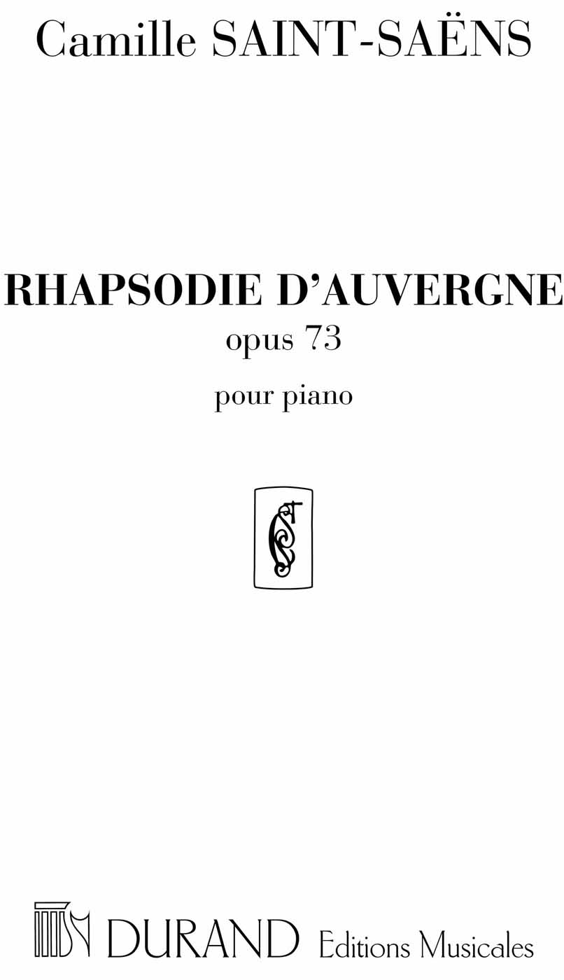 Rhapsodie d'Auvergne opus 73, piano. 9790044021468