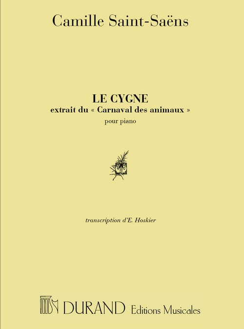 Le Cygne, extrait du Carnaval des animaux, piano. 9790044023622