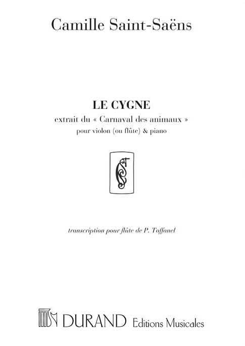 Le Cygne, extrait du Carnaval des animaux, transcription de P. Taffanel, flûte et piano