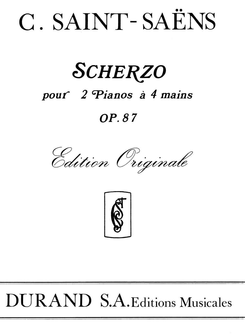 Scherzo opus 87, pour deux pianos