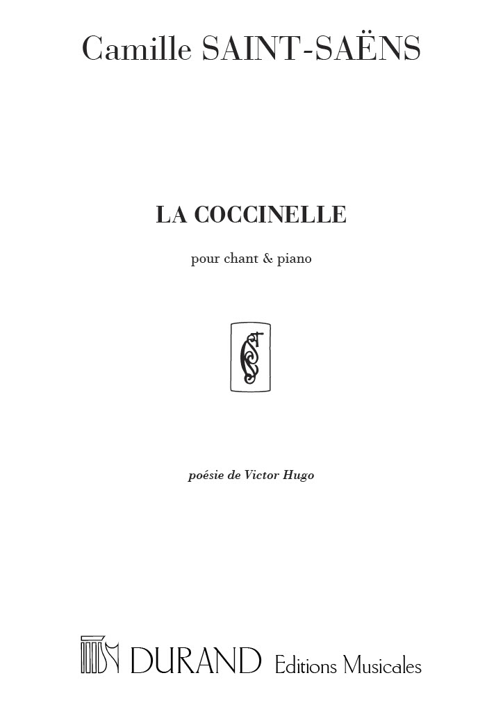 La Coccinelle (poèsie de Victor Hugo), chant et piano. 9790044027897