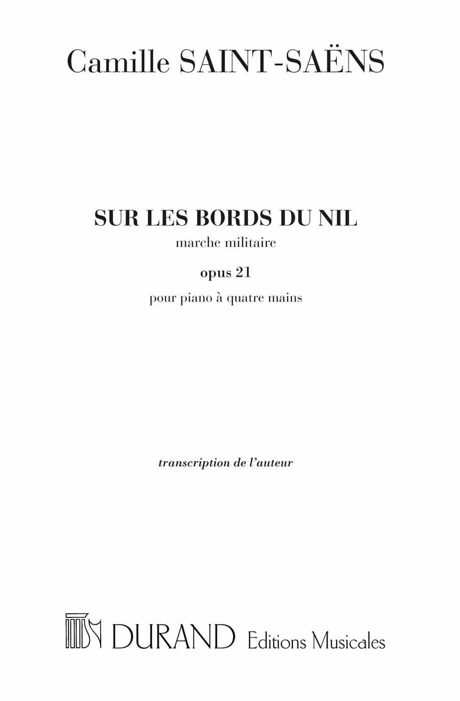 Sur les bords du Nil, marche militaire opus 21 pour piano 'a 4 mains