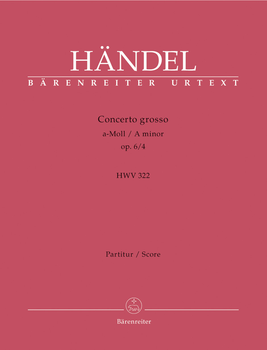 Concerto grosso A minor op. 6-4 HWV 322, Orchestra, Score. 9790006445615