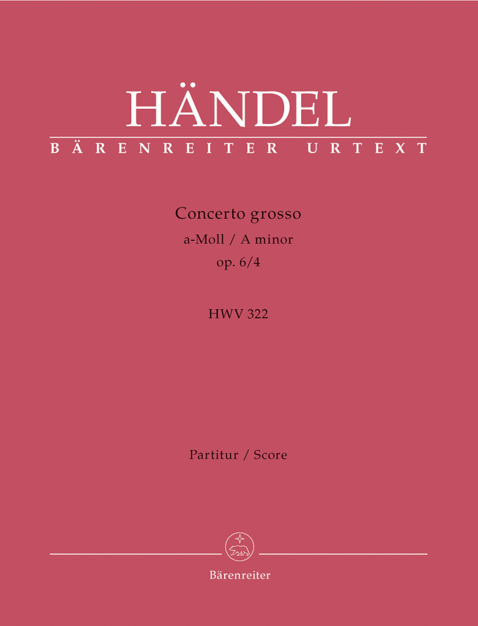Concerto grosso A minor op. 6-4 HWV 322, Orchestra, Score