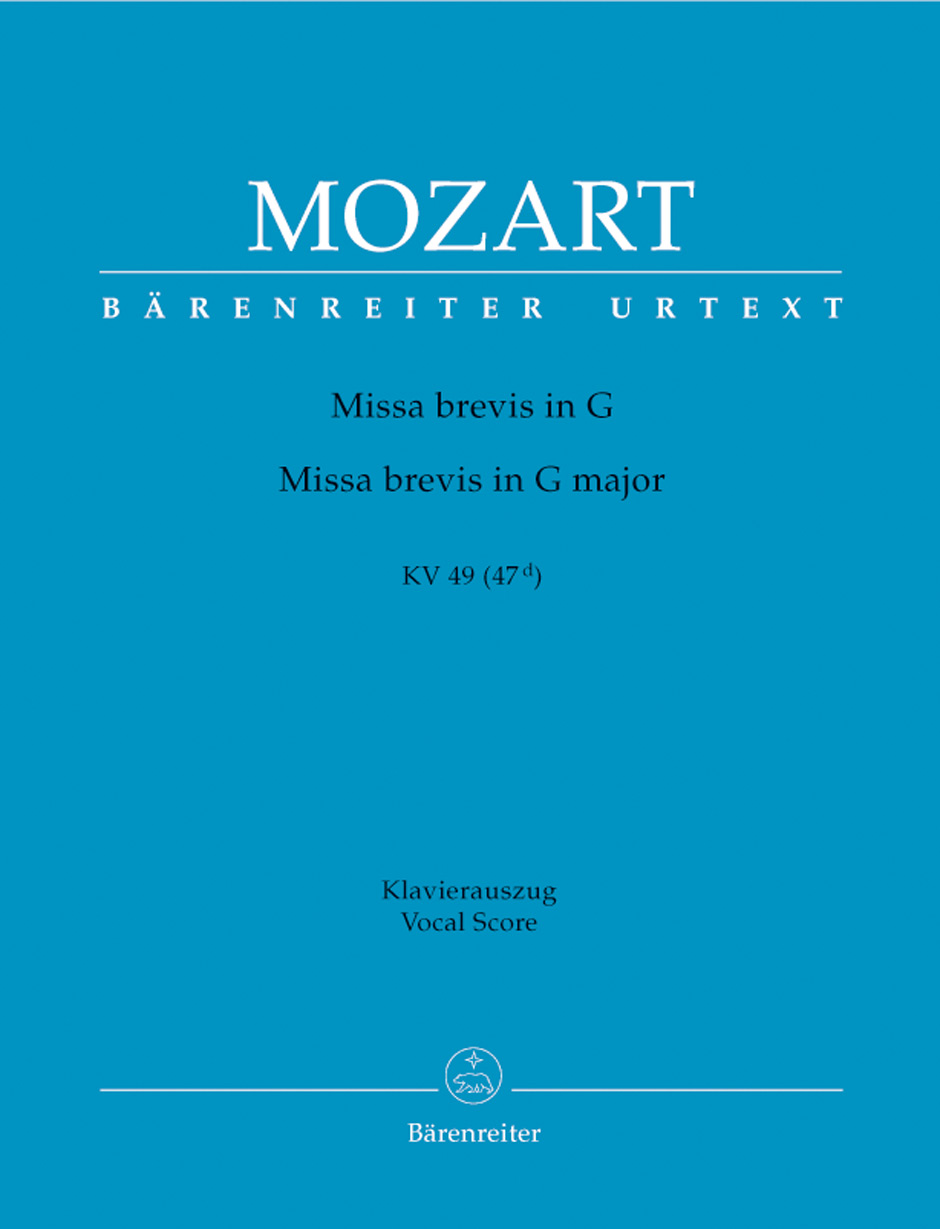 Missa Brevis In G Major K. 49, Vocal and Piano. 9790006456093