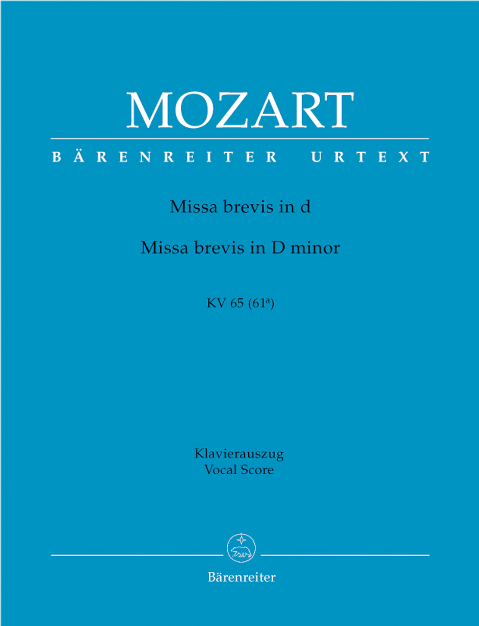 Missa brevis in D Minor K.65, Piano Reduction. 9790006468263