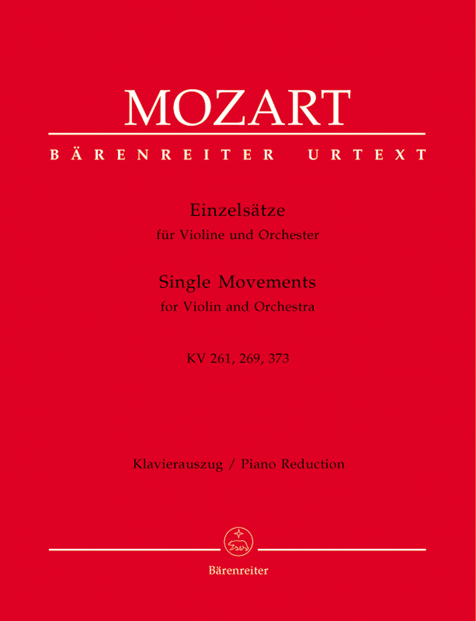 Single Movements for Violin and Orchestra, Piano Reduction